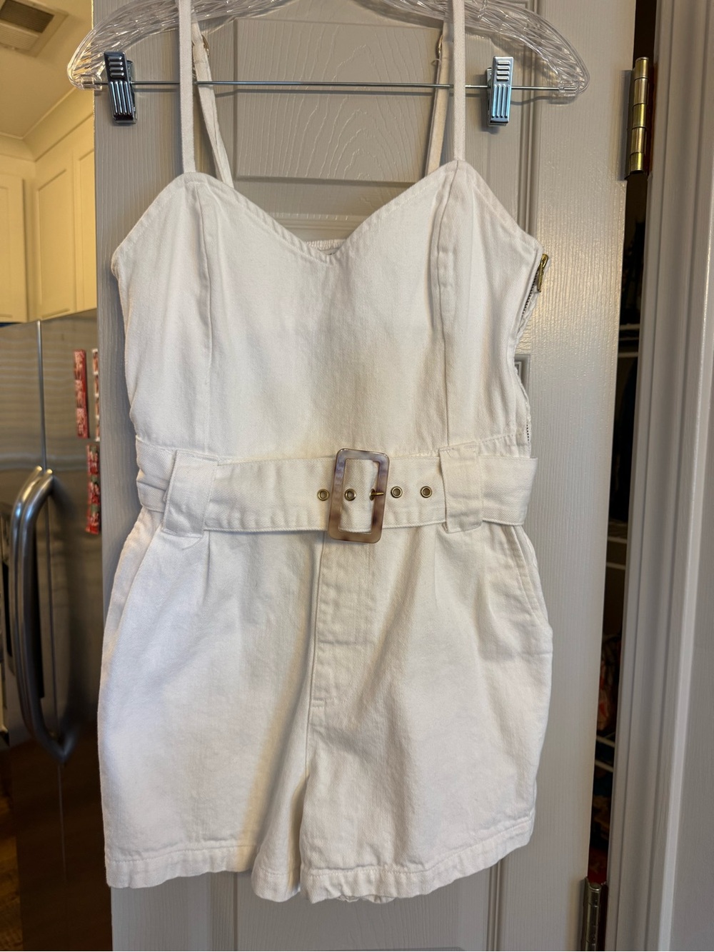 Show Me Your MuMu White Belted Romper